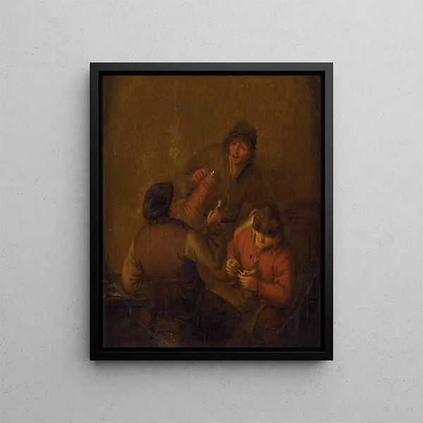 Scène de taverne - Adriaen van Ostade — quadro incorniciato alla parete