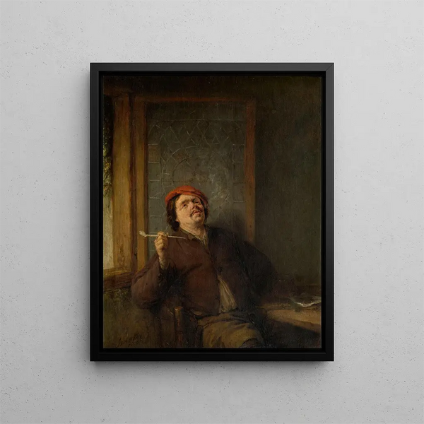 Il fumatore - Adriaen van Ostade — quadro incorniciato alla parete