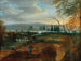 Un vasto paesaggio collinare con un fiume - Adriaen van Stalbemt — vista dell’opera