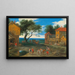 Viaggiatori in un paesaggio con edifici - Adriaen van Stalbemt — quadro incorniciato alla parete
