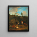 Un pastore e una pastora davanti a una fattoria di legno - Adriaen van de Velde — quadro incorniciato alla parete
