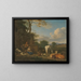 Paesaggio arcadico con pastori e animali in riposo - Adriaen van de Velde — quadro incorniciato alla parete