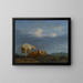 Vache in un prato - Adriaen van de Velde — quadro incorniciato alla parete