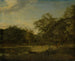 Caccia al cervo in un paesaggio boscoso paludoso - Adriaen van de Velde — vista dell’opera
