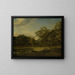 Caccia al cervo in un paesaggio boscoso paludoso - Adriaen van de Velde — quadro incorniciato alla parete