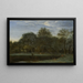 Chiostra nel bosco con cervi che brucano - Adriaen van de Velde — quadro incorniciato alla parete