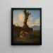 Paesaggio italiano con un ariete, altre pecore e un albero morto - Adriaen van de Velde — quadro incorniciato alla parete