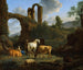 Paesaggio pastorale con rovine - Adriaen van de Velde — vista dell’opera