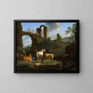 Adriaen van de Velde - Pastoral Landscape with Ruins.webp