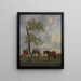 Paesaggio con cavalli e bovini - Adriaen van de Velde — quadro incorniciato alla parete