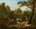 Paesaggio boscoso con bestiame - Adriaen van de Velde — vista dell’opera