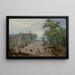 Un gioco di palla davanti a un palazzo di campagna - Adriaen van de Venne — quadro incorniciato alla parete