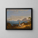 La baie de Naples, Capri au-delà - Adrian Ludwig Richter — quadro incorniciato alla parete