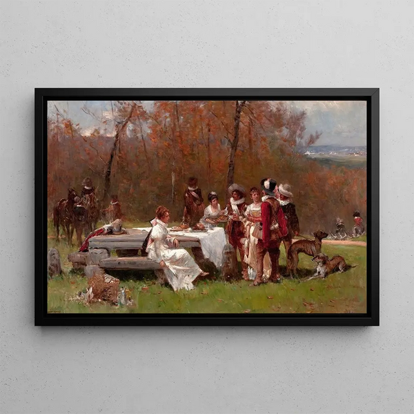 Le rassemblement - Adrien Moreau — quadro incorniciato alla parete
