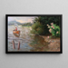 Donna in barca sul Wörthersee - Adrienne von Pötting — quadro incorniciato alla parete