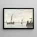 Il faro in pietra e il molo di Durgerdam - Aert Schouman — quadro incorniciato alla parete
