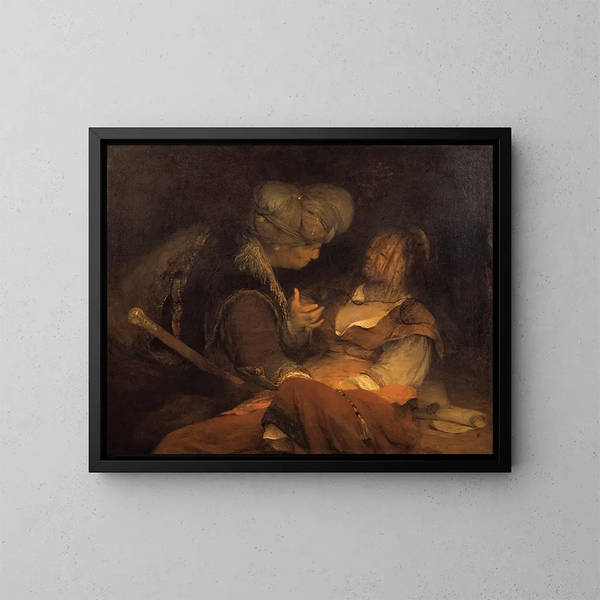 Juda e Tamar - Aert de Gelder — quadro incorniciato alla parete