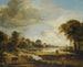 Un paesaggio fluviale con figure e bestiame - Aert van der Neer — vista dell’opera