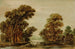 Paesaggio fluviale boscoso con personaggi e cottage vicino a un ponte - Aert van der Neer — vista dell’opera