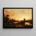Tramonto sul Yssel - Aert van der Neer — quadro incorniciato alla parete