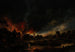 Incendio in un villaggio di notte - Aert van der Neer — vista dell’opera