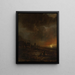 Pesca notturna - Aert van der Neer — quadro incorniciato alla parete