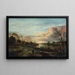 Paesaggio al tramonto - Aert van der Neer — quadro incorniciato alla parete