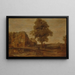 Paesaggio con un'osteria - Aert van der Neer — quadro incorniciato alla parete