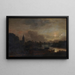 Paesaggio al chiaro di luna - Aert van der Neer — quadro incorniciato alla parete