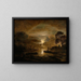 Luce della luna su un fiume olandese - Aert van der Neer — quadro incorniciato alla parete