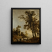Bordo del fiume con bestiame - Aert van der Neer — quadro incorniciato alla parete