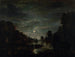Paesaggio fluviale al chiaro di luna - Aert van der Neer — vista dell’opera