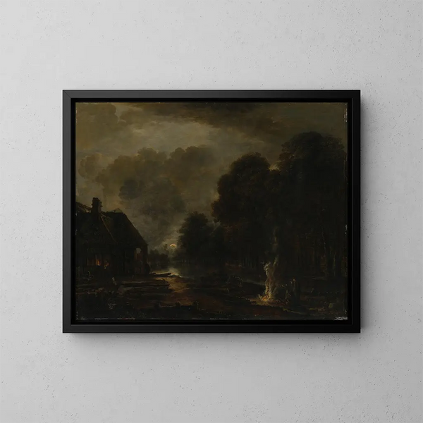 Il Ferratore - Aert van der Neer — quadro incorniciato alla parete