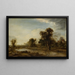 stagno del villaggio - Aert van der Neer — quadro incorniciato alla parete