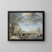 Inverno in Olanda, scena di pattinaggio - Aert van der Neer — quadro incorniciato alla parete