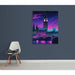 Poster Cyberpunk di Londra — ambientato in un interno