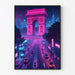 Poster Cyberpunk di Parigi - Arco di Trionfo