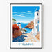 Poster delle Cicladi Grecia Vintage