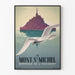 Poster Mont Saint-Michel vintage – Meraviglia dell’Occidente