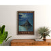 Poster Mont-Saint-Michel vintage – Vista notturna al chiaro di luna