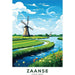Poster Mulini di Zaanse - Paesi Bassi Vintage