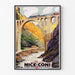 Poster Nice in treno Vintage