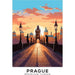 Poster Prague Vintage