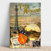 Poster Tour métallique de la Fourvières à Lyon Vintage