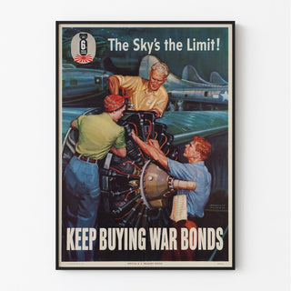 Let Us Go Forward Together - Affiche Vintage Seconde Guerre Mondiale