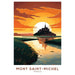 Poster del Mont Saint-Michel Vintage
