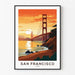 Poster del Golden Gate di San Francisco Vintage