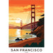Poster del Golden Gate di San Francisco Vintage