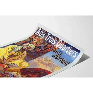 Affiche vintage - Aux Trois Quartiers - Tapis d’Orient par René Péan