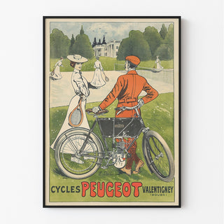 Affiche vintage - Cycles Peugeot Valentigney par Eugène Thiriet